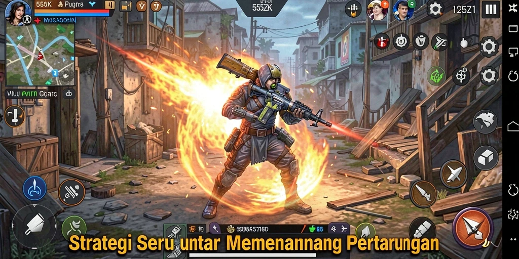 Tampilan seru gameplay strategi di 555ZK.