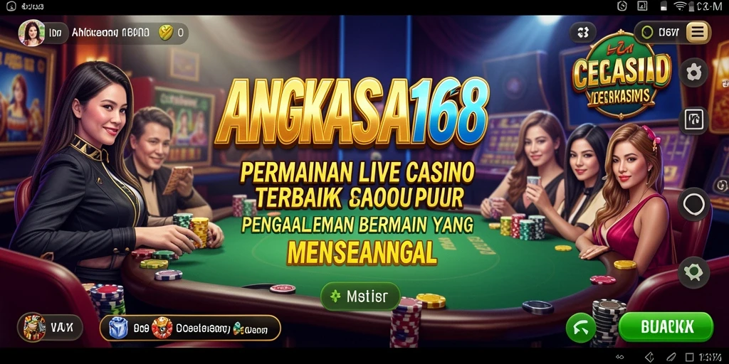 Tampilan gameplay Live Casino ANGKASA168 yang menarik dan interaktif.