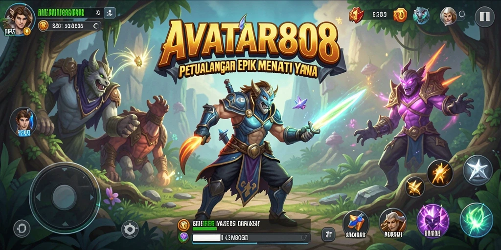 Tampilan gameplay menakjubkan di dalam AVATAR808 dengan petualangan yang mendebarkan.