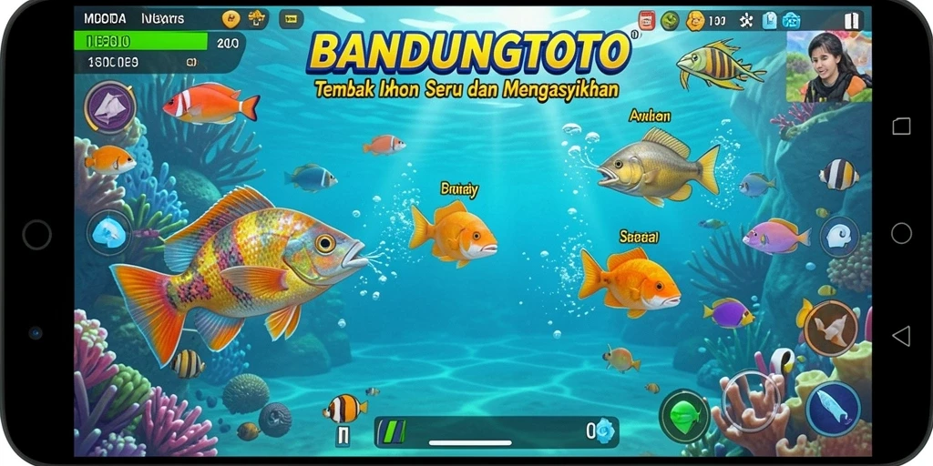 Screenshot dari gameplay seru BANDUNGTOTO saat menangkap ikan.