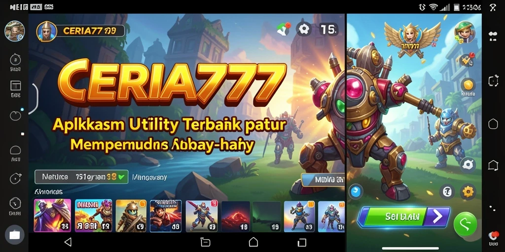 Screenshot CERIA777 menunjukkan antarmuka pengguna yang intuitif dan fitur-fitur utama.