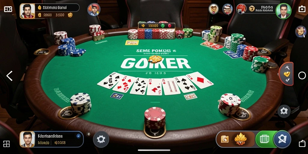 Tangkapan layar F08 menampilkan gameplay poker yang mendebarkan.
