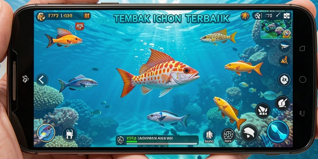 Tangkapan layar gameplay F7F7 yang penuh aksi Tembak Ikan.