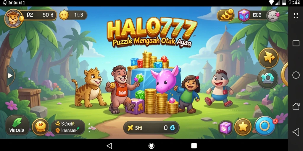 Tampilan gameplay HALO777 yang menantang dan berwarna-warni.