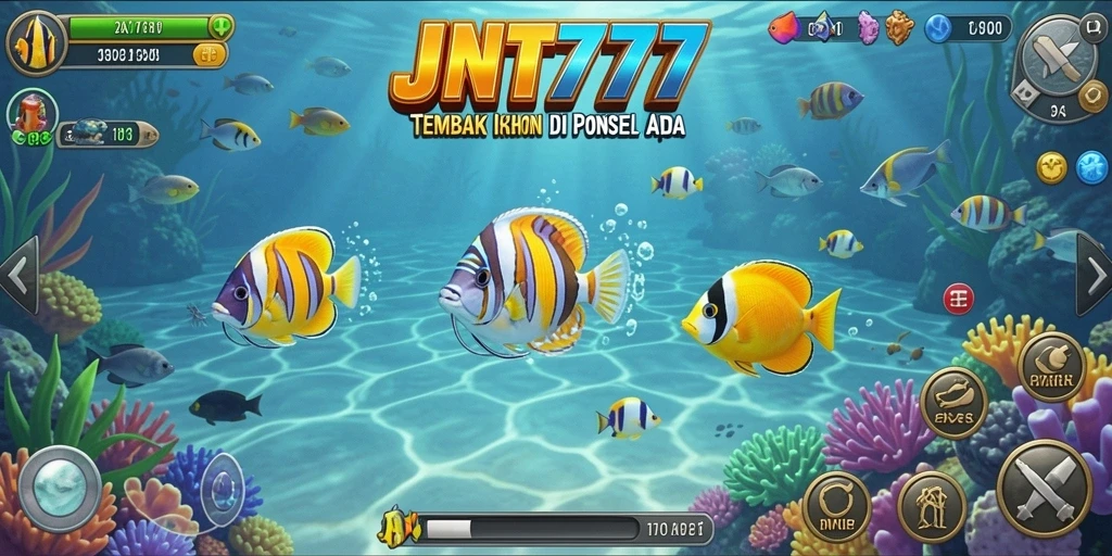 Tampilan gameplay Tembak Ikan yang seru dan penuh warna.