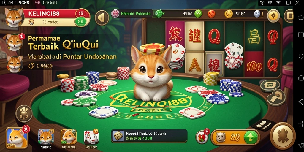 Tampilan gameplay QiuQiu yang mendebarkan di KELINCI88.