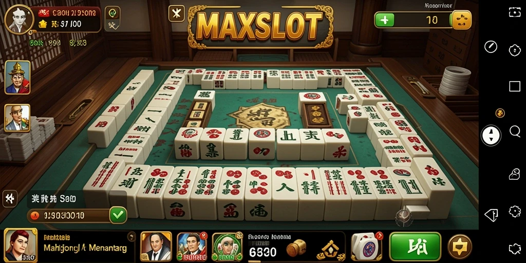 Tampilan menarik dari gameplay Mahjong di MAXSLOT.