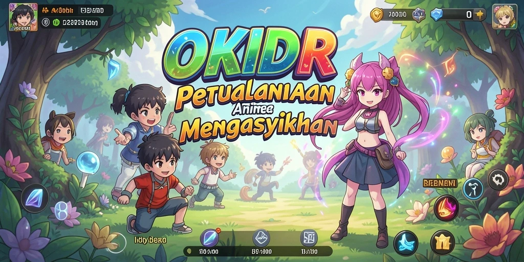 Screenshot dari gameplay seru game Anime OKIDR.
