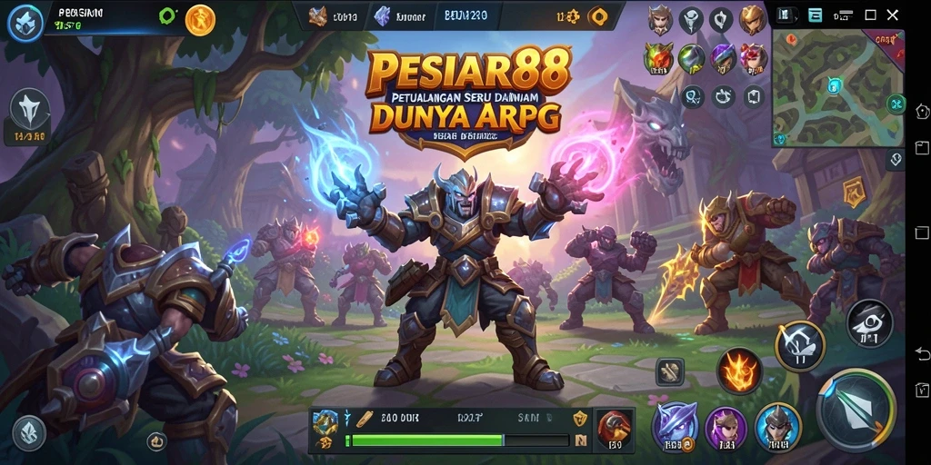 Tangkapan layar utama PESIAR88 menunjukkan aksi pertarungan seru di dunia ARPG.