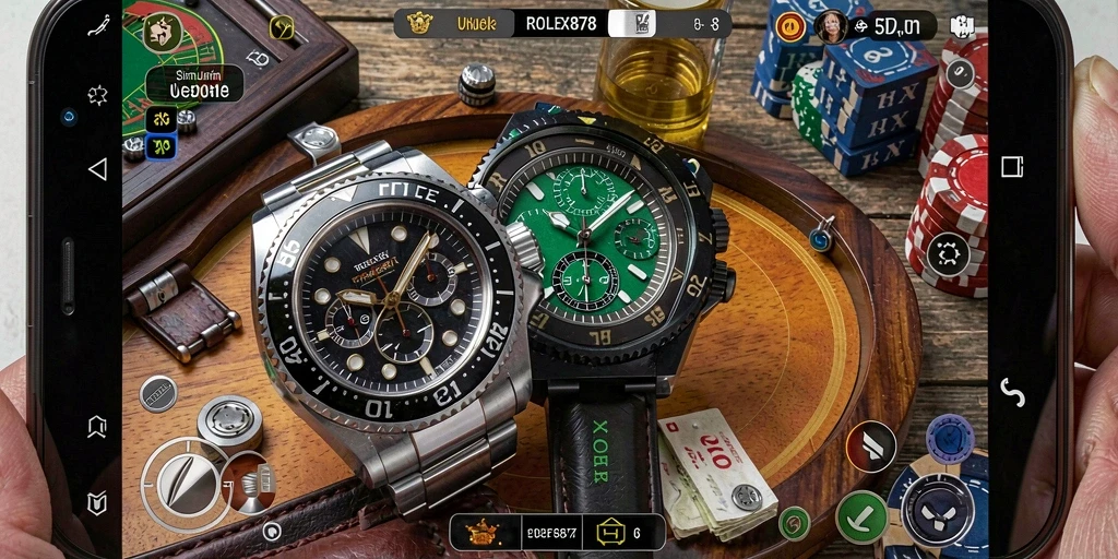 Tampilan gameplay ROLEX878 yang menunjukkan simulasi kehidupan yang mendetail.
