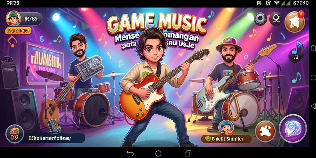 Screenshot gameplay RR789 menampilkan keseruan bermain musik.