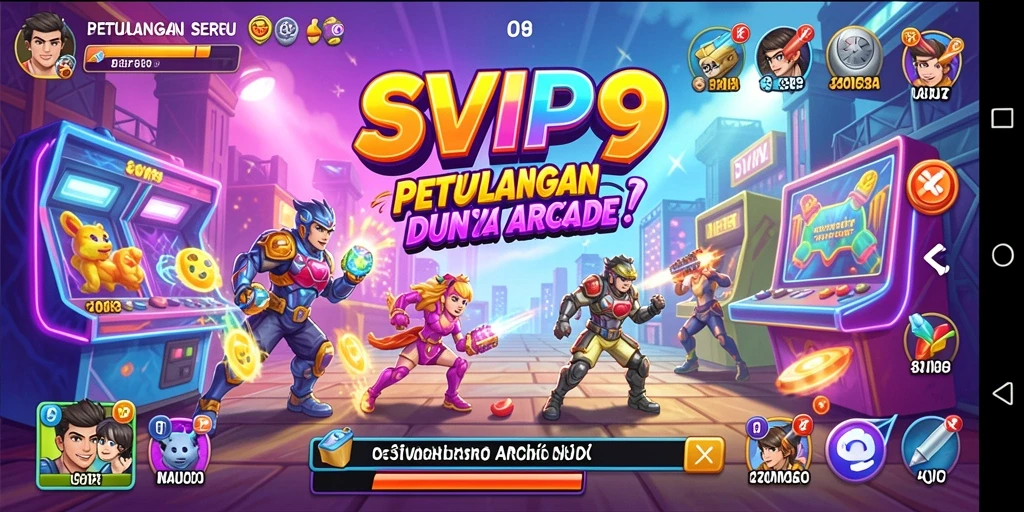 Screenshot gameplay SVIP9 yang menampilkan aksi seru dalam permainan arcade.