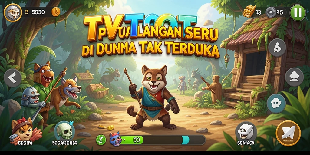 Tampilan gameplay seru dalam game petualangan TVTOTO.