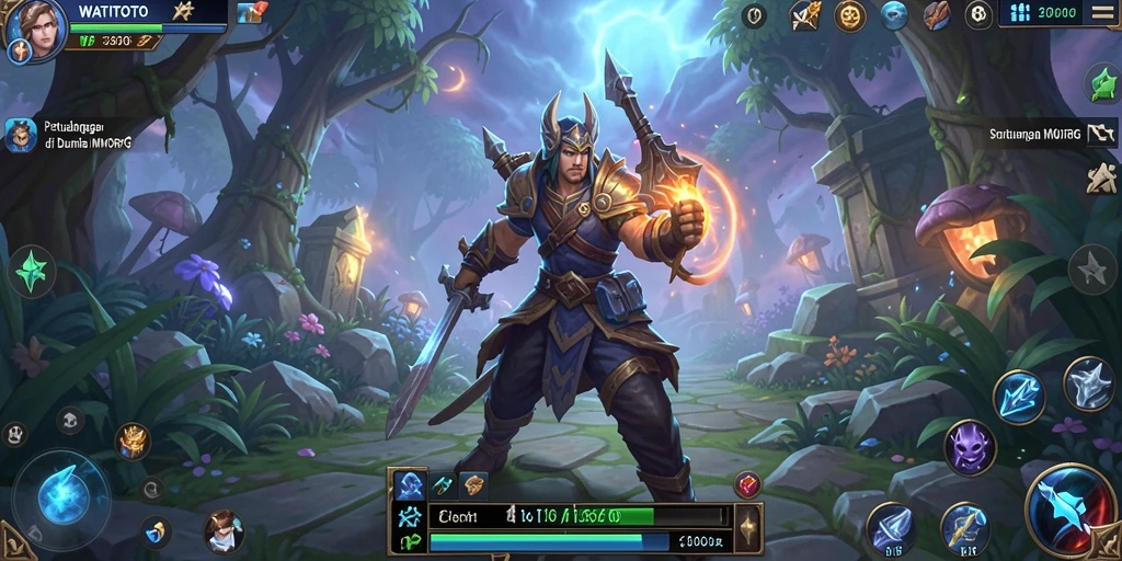 Screenshot WATITOTO menunjukkan aksi seru dalam pertempuran MMORPG.